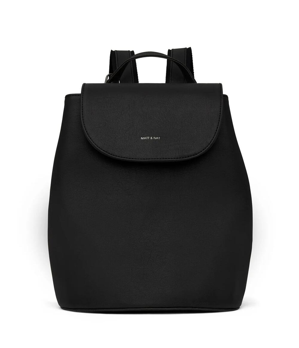 Matt & Nat Soho Black Vegan Leather Backpack Vintage Collection